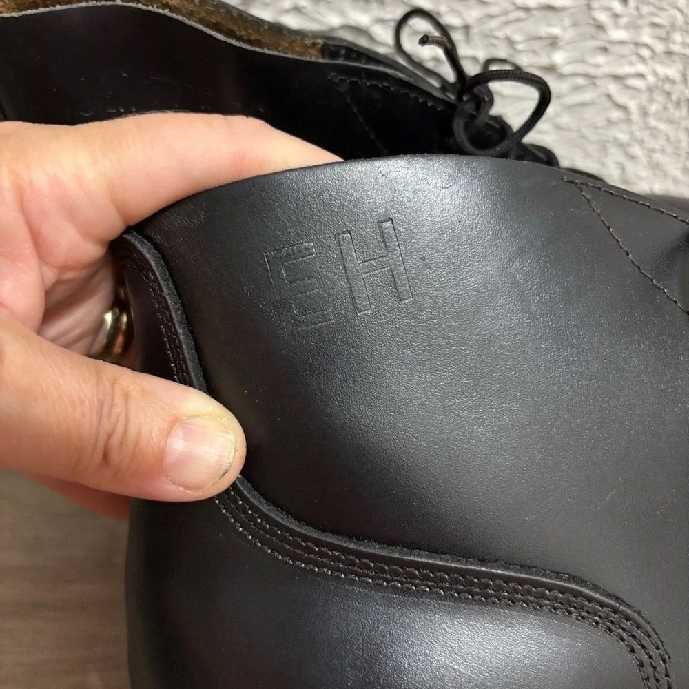 VINTAGE Men's Biltrite Steel Toe EH Chukka Work Leather Black Ankle Boots Sz 8.5